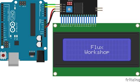 A great solution to this problem involves the use of an <b>LCD</b> which is controlled over the <b>I2C</b>. . I2c lcd fritzing